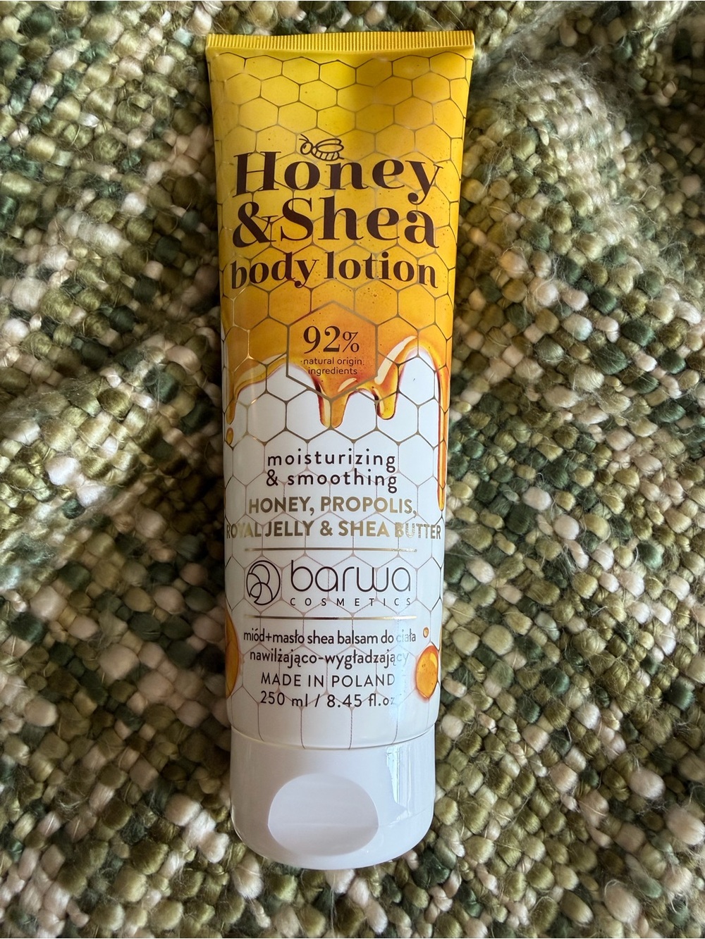 Barwa Cosmetics Honey Body Lotion 8.45 Oz | Dry Skin Treatment Made In Poland